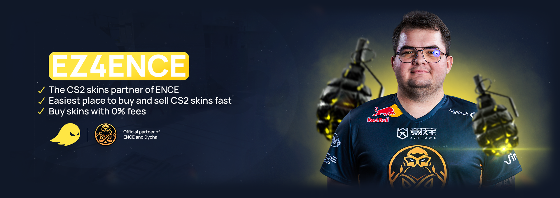 Official Partner of Ence and Dycha - Buy skins - Skinvault.gg